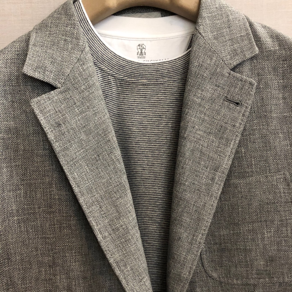 CUCINELLI T-Shirt RN STRIPE