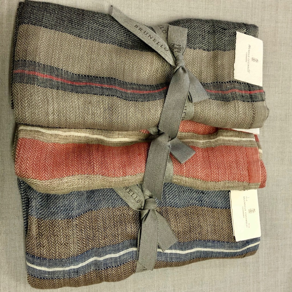 CUCINELLI Schal STRIPE